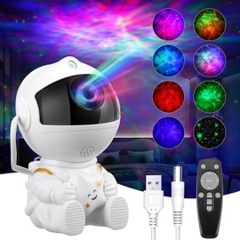 ZENSUKYE Astronauta Proyector Estrellas, 8 Modos Led Proyector Estrellas con Control Remoto, Astronauta Galaxia Luz de Proyección, Dormitorio y Proyector de Techo, Navidad Cumpleaños Regalos