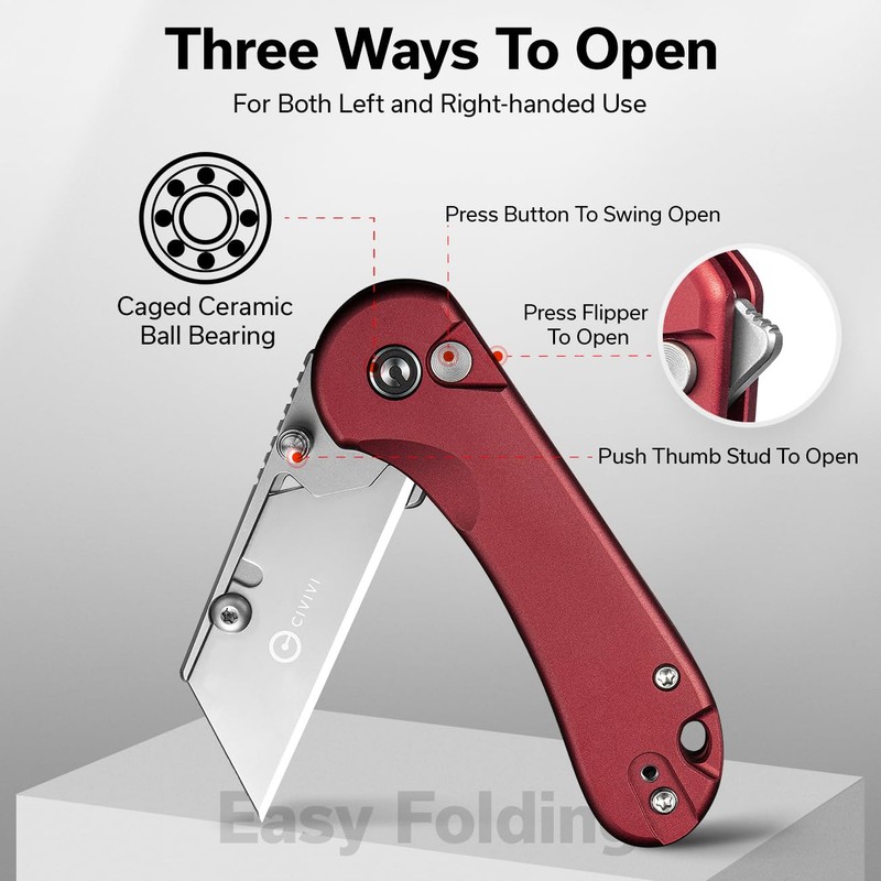 CIVIVI Folding Utility Knife Box Cutter, Elementum Utility Pocket Edc
