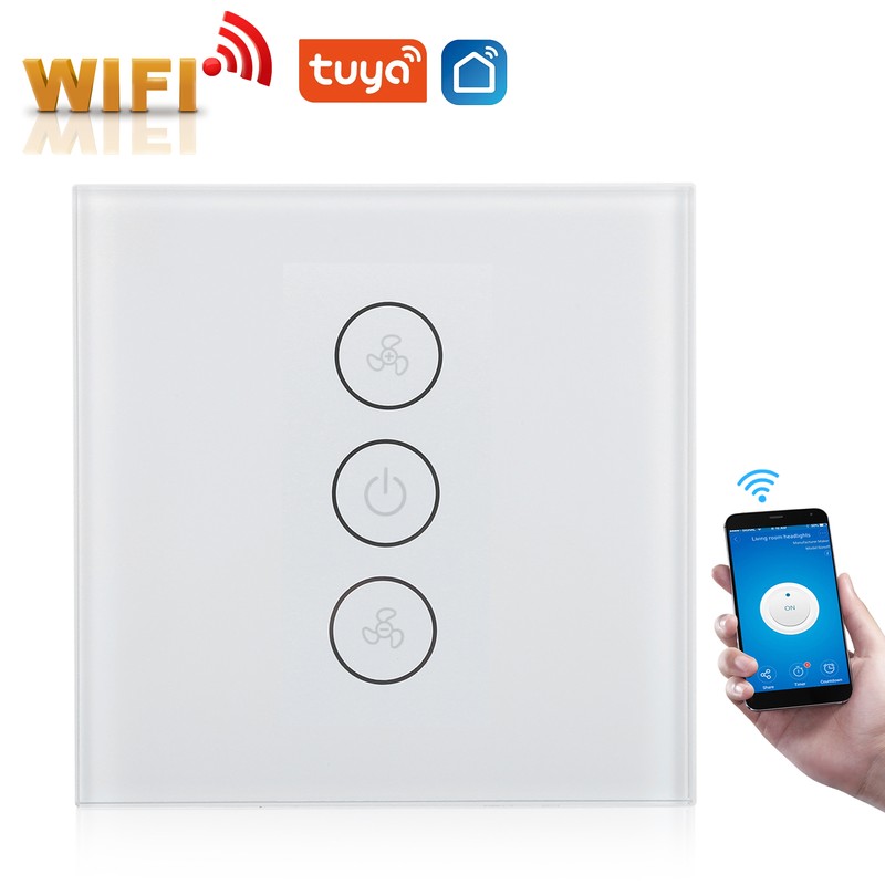 Smart WiFi Dimmer Fan Switch Wireless Timer Voice APP Control