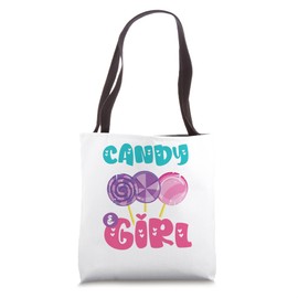 Cute Candy Girl Shirt Sweet Tooth Rainbow Cotton Candy Shirt Tote Bag