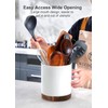 Nucookery 360° Rotating Utensil Holder, 7.2" Large Utensil Crock, White