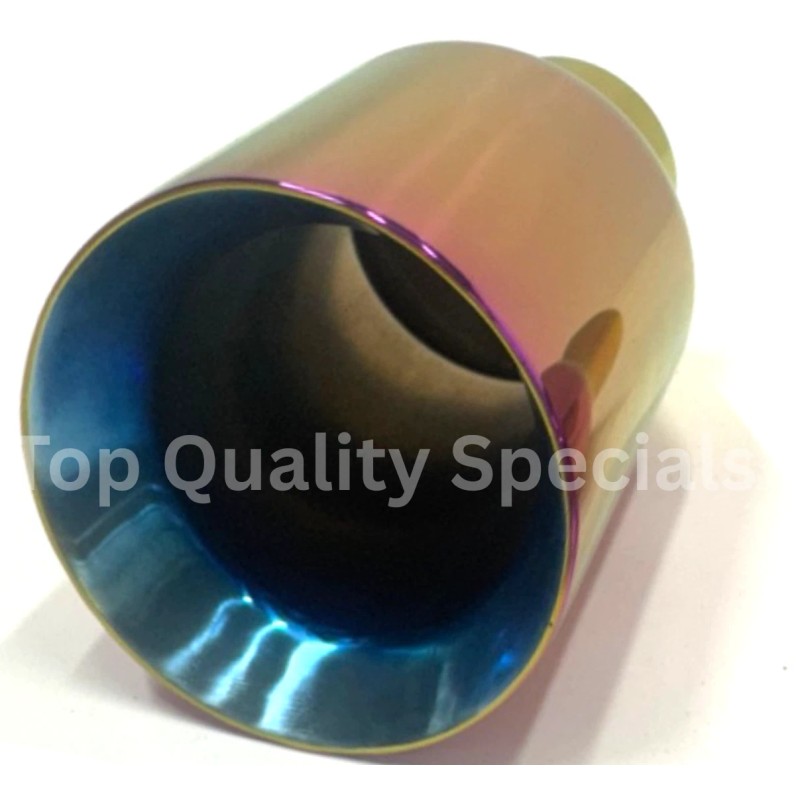Gearhead PURPLE BURN DOUBLE WALL ANGLED EXHAUST TIP 3" INLET