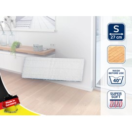 Leifheit Picobello S Mop Replacement Pad - Super Soft Fibre, for Cleaning Wood Floor, 27 cm Wide, for Picobello Mop, Picobello Replacement Head