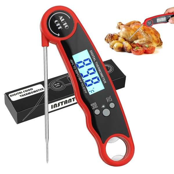 Digital Food Thermometer, Meat Thermometer, BBQ Grilling, Instant Read, Ultra