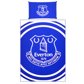 Everton F.C. Single Duvet Cover & Pillowcase Set, Everton Football Crest Bed Set, Everton Single Bed Duvet Cover, Everton Bed Linen Set