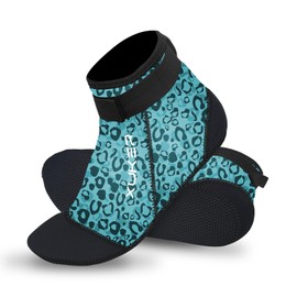XUKER Neoprene Socks, 3mm Glue Blind Stitch Sand Beach Volleyball Soccer Wetsuit Socks Water Booties for Diving Snorkeling