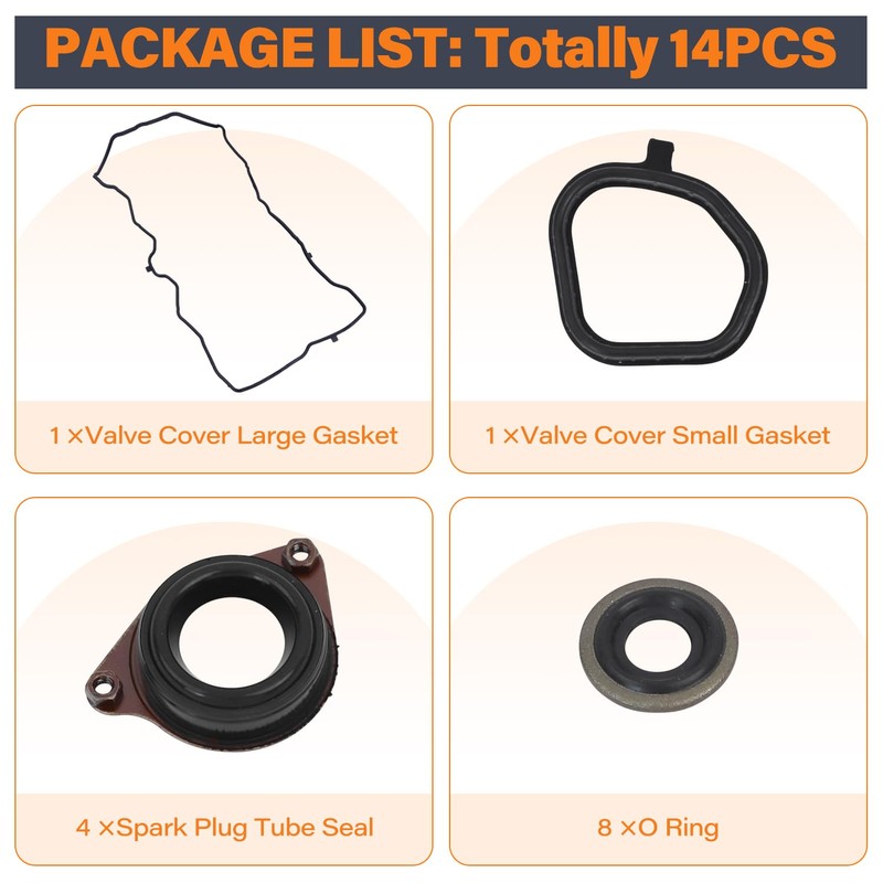 AFEISOL 12030-5A2-A01 Engine Valve Cover Gasket Set Kit, Compatible with