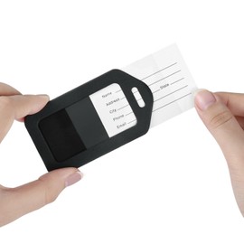 Mifflin-USA - Luggage Tags - Black, 6 PK - Bag Tag for Baggage - Suitcase Accessory Bulk