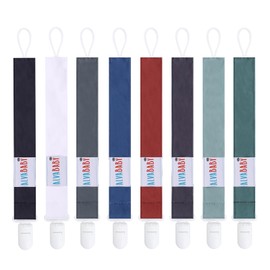 ALVABABY Pacifier Clips 8 Packs Paci Clip Holder Leashes Binky For Neutral Baby Boys And Girls Fits Most Pacifier,Binkie Styles,Baby Teethers,Toys