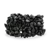 Black Onyx Chip Stone Wide Chunky Cluster Multi Strand Stretch