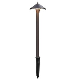 Low Voltage Pathway Lights 10W Outdoor Landscape Lighting 2700k Warm White Walkway Lights Bronze Metal Pro Style Sideway Light with Stakes and Cable Connector
