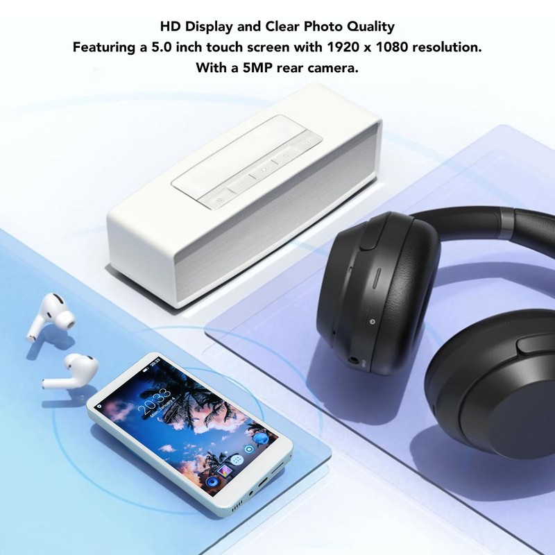 5in MP4 Player 1080P Fast Wireless Upload Aluminum Alloy Touch