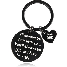 Looking, Keychain, Cute, Stylish, Unisex, Mother's Day Gift, Father's Day Gift, Birthday, Anniversary, Thanksgiving Gift, Decoration, Gift, Band Bag, Car, Matching, black dad boy