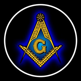 Qkxmpypl Masonic Freemason Logo Car Door Lights, Freemasonry Wireless Welcome Courtesy Door LED Light, Infrared Sensor Ghost Shadow Projector Light