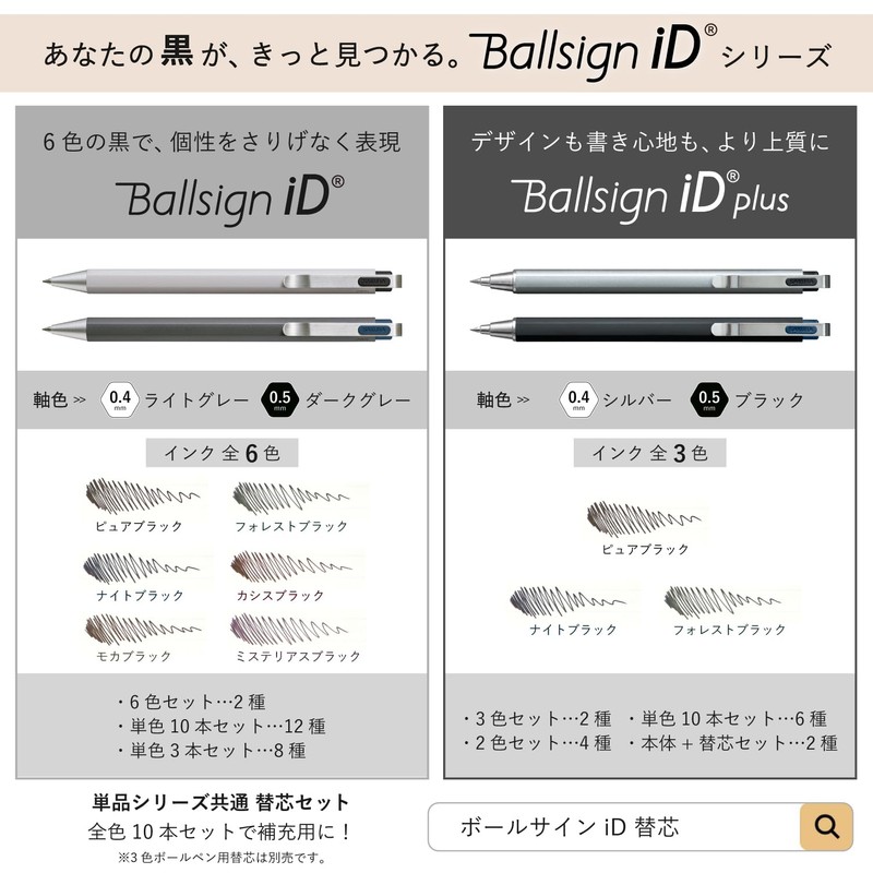 Sakura Crepas GB3D854#147B Ballpoint Sign iD 3C Limited 0.4mm Greige