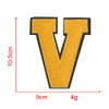 3 Pieces 4.1 Inch Yellow Chenille Letter Patches Large Alphabet