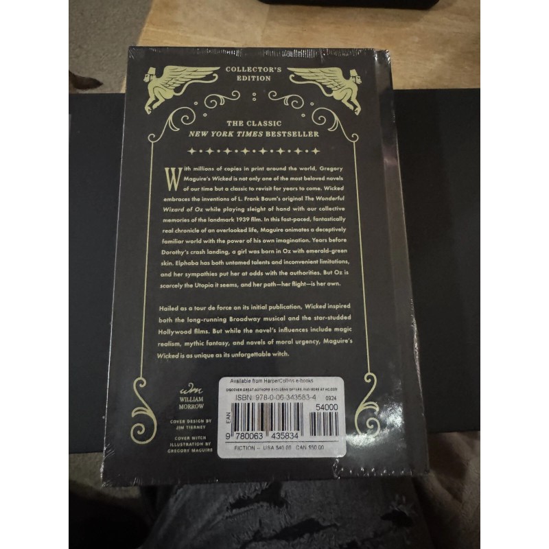 Wicked Collector’s Edition Signed Autographed Gregory Maguire Book New Sealed