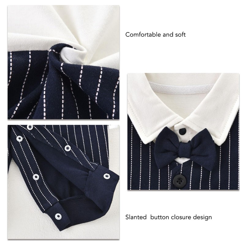 Keenso Body de Mono para bebé, Camisa Blanca de Caballero