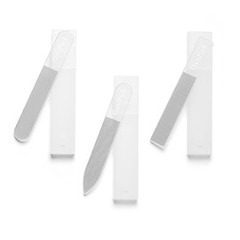 3PCS Glass Nail Files for Natural Nails - Reusable High-Quality Glass Nail File with Fine Abrasive Particles, Trims Shines and Buffs Nails, Safe Nail-