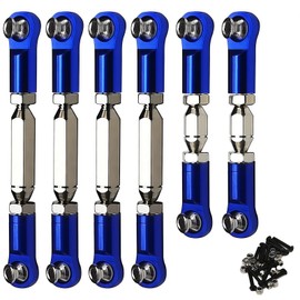 RC Upgrades Part fit for 1/10 Arrma Granite 4X4 Mega550,Senton 4X4 MEGA550 RC Car,Adjustable Aluminum Turnbuckles/Camber Links/Toe Link,Hop-Up Part #AR330446 AR330515,(Navy Blue)