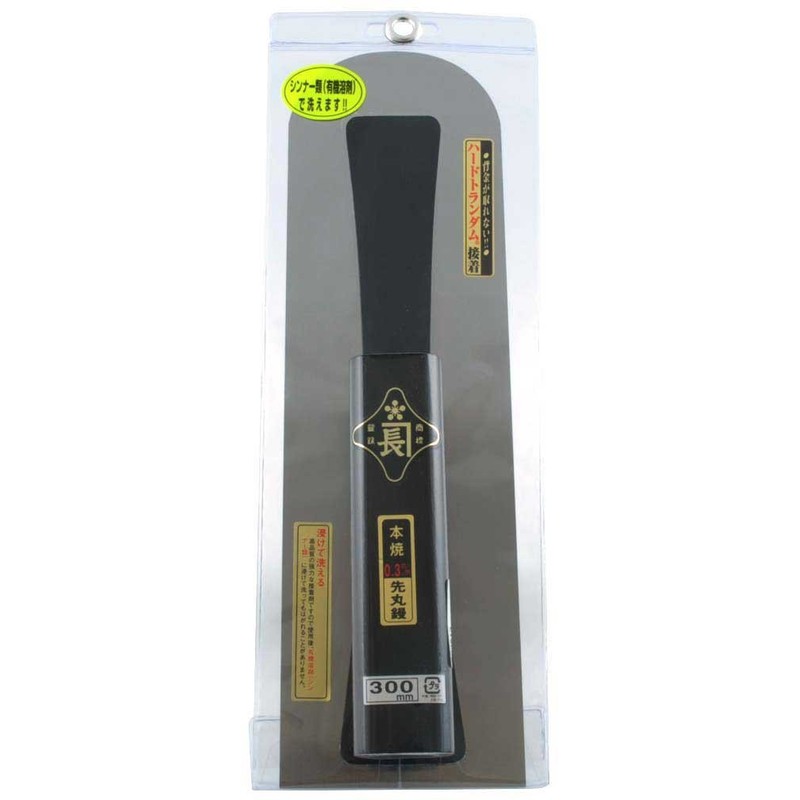 Kincho Round Trowel Honoyaki 0.3 Black Painted Square Pattern 300MM