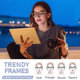 ORANZI Reading Glasses for Women, 3 pack Fashion Oversized Oprah Readers for Women, Spring Hinge Square Glasses Anti Eyestrain(B1 Mix, 2.00)