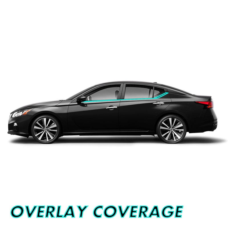 Chrome Delete Blackout Vinyl Overlay for 2019-2022 Nissan Altima Window