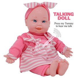 12 Inch Baby Dolls for 3 Year Old Girls - Soft Body Interactive Baby Doll That Can Talk, Cry, Sing and Laugh - Makes Cute Gibberish Sounds