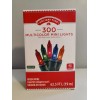 HOLIDAY TIME 300 Multi-Color Mini Lights Indoor Outdoor 62.5Ft Green