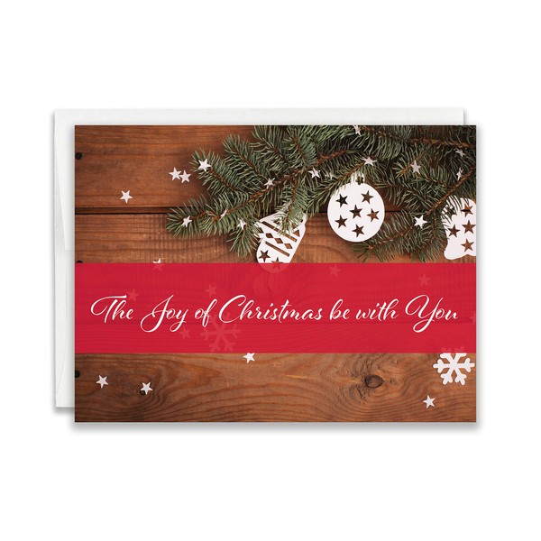 JBH Creations Religious Christmas Card with Bible Verse - Pack of 24