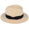 Unisex Paper Straw Crushable Foldable Summer Panama Fedora HAT with