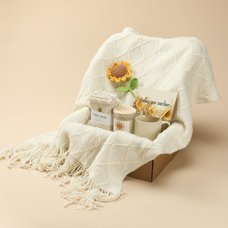 Sunflower Birthday Gifts Basket for Women Sending Sunshine Gift Box