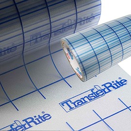 TransferRite Ultra Clear Medium Tack Transfer/Application Tape w/Grid, 24" x 100yd Roll