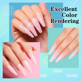 AIMEILI Nail Extension Gel 30 ml Glitter Acrylic Nail Extension Builder Nail Gel Glitter Nail Extension Gel Nail Enhancement Gel 060