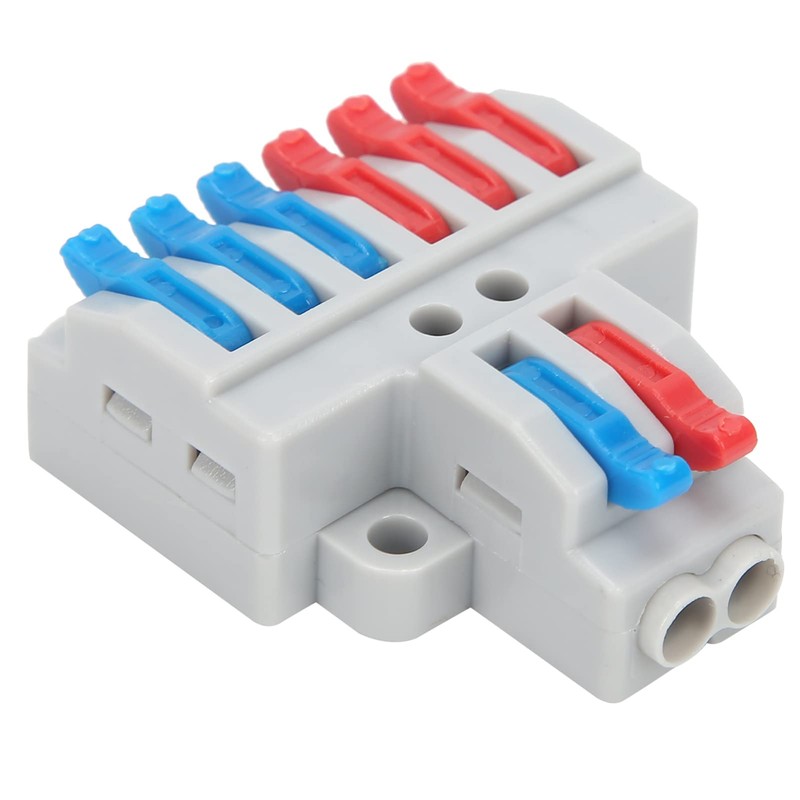 2-in-6-Out Lever Wire Connectors 10-Pack KV426 Push-in Terminal Blocks Compact