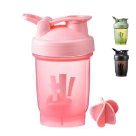 chongning Protein Shaker Bottle, Perfect for Mixing Powdered Shakes, BPA Free, Leakproof, 350ml (Pink)