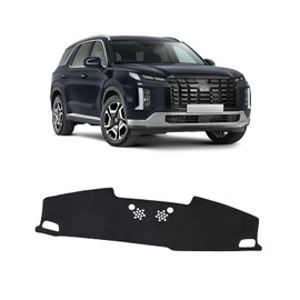 FIILINES Dash Cover for Hyundai Palisade Without HUD 2020-2024, Dashboard Cover Mat for Palisade Accessories Sunshade Nonslip Mesh Protector No Glare Black