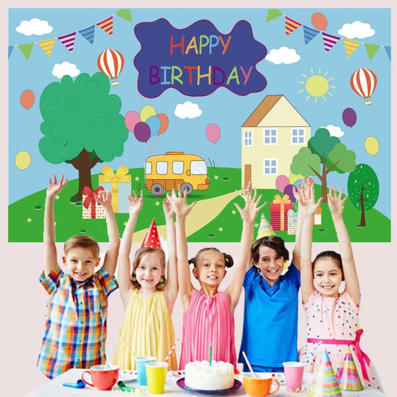 Decorazione di Compleanno Pig Banner Pink Pig Fotografia Sfondo Bambini