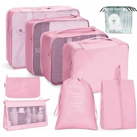 Organizadores de Viaje para Maletas,12 en 1 Set de Organizador de Equipaje,Impermeable Organizador de Maleta, para Ropa Zapatos,Cosméticos de bolsas o