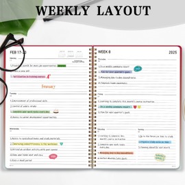 Calendar Planner 2025 Weekly & Monthly Planner from Jan 2025 - Dec 2025,9x11 Inches Academic Organizer Student Planner with Pocket for School, Office