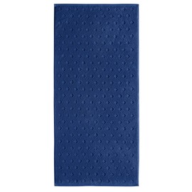 Erwin Müller Walk-Terry Bath Towel Bathing Extra Absorbent, Quick Drying, Velvety Soft, Loops on Both Sides, Dark Blue, Size 70 x 140 cm