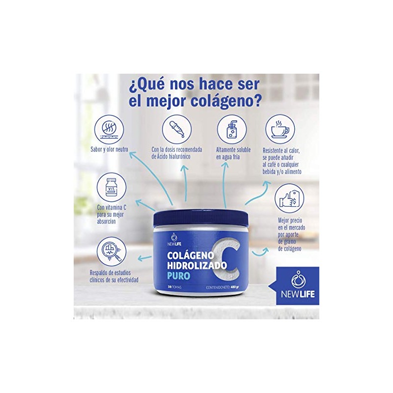 Nls Essentials Colágeno Hidrolizado Enriquecido Vitamina Ácido Hialurónico Absorción Marca