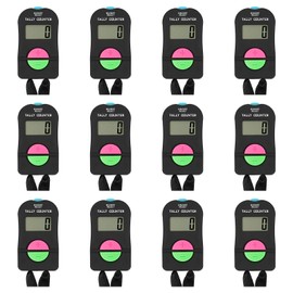 TopTie 12 PCS Electronic Hand Tally Counter Clickers, Add & Subtraction Number Clicker Counter with Lanyard for Golf Fish Lap