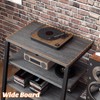 AV Media Stand with Outlets, Media Console with LED Lights,