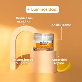 Babaria - Crema Vitamina C | Iluminador Facial | Unifica el Tono y Reduce Arrugas y Manchas | Crema Hidratante Facial para Mujer y Hombre con Ácido Hi