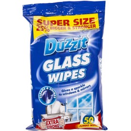 Duzzit 2 x GLASS WIPES PACK OF 50