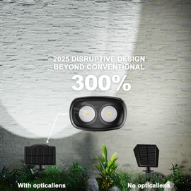 MOFOYEAH Solar Spot Lights Outdoor Waterproof IP68, 1000LM Super Bright LED Landscape Lighting with 9 Colors 3 Brightness Fixable Colors for Yard Pathway Garden House Lawn (2)