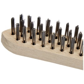 Lessmann Pointed 3 Rows Wood Pattern Hand Brush Steel Wire 100031