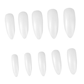 Baluue Elegant Water Drop Nail Tips 600 Pieces Full Cover Fake Nails Non-toxic Material for Wedding Prom
