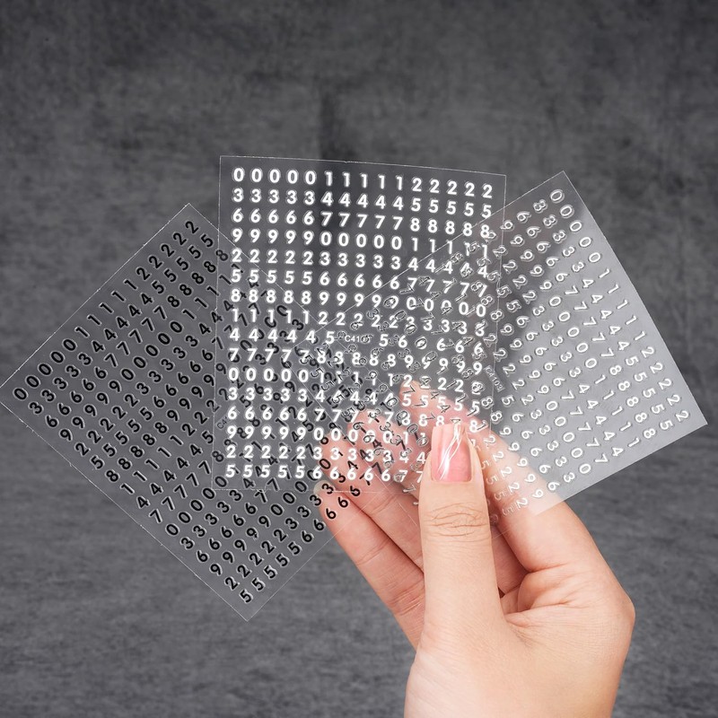 Sucodver Nail Seal, Number, Black, White, Small Nail Stickers, Numbers,